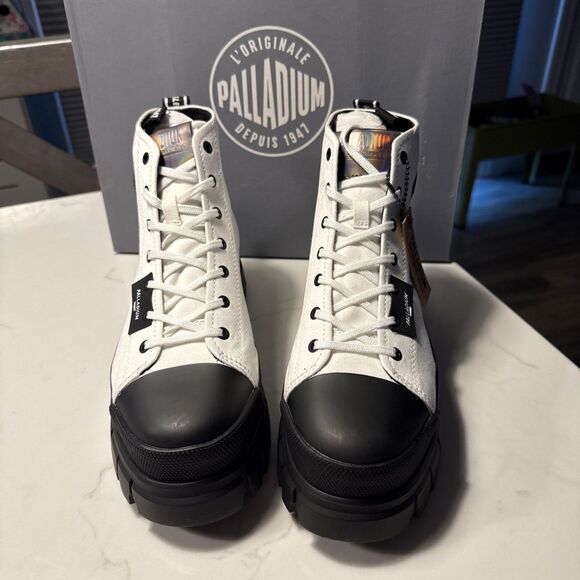Palladium Women’s Revolt Hi TX Platform Boot in Star White - 97242-116-M Size 10 - Picture 1 of 11